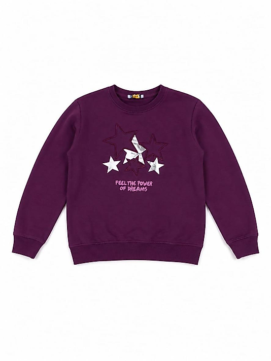 Yıldız Nakışlı Varaklı Sweat