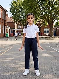Unisex Lacivert Double Paça Okul Pantolunu