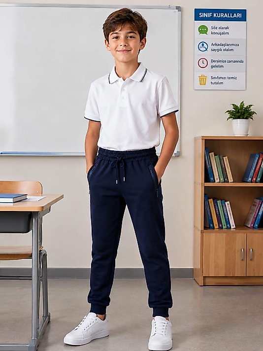 Unisex Lacivert Renk Eşofman Alt